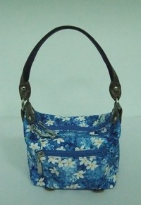 藍染桐花手提包