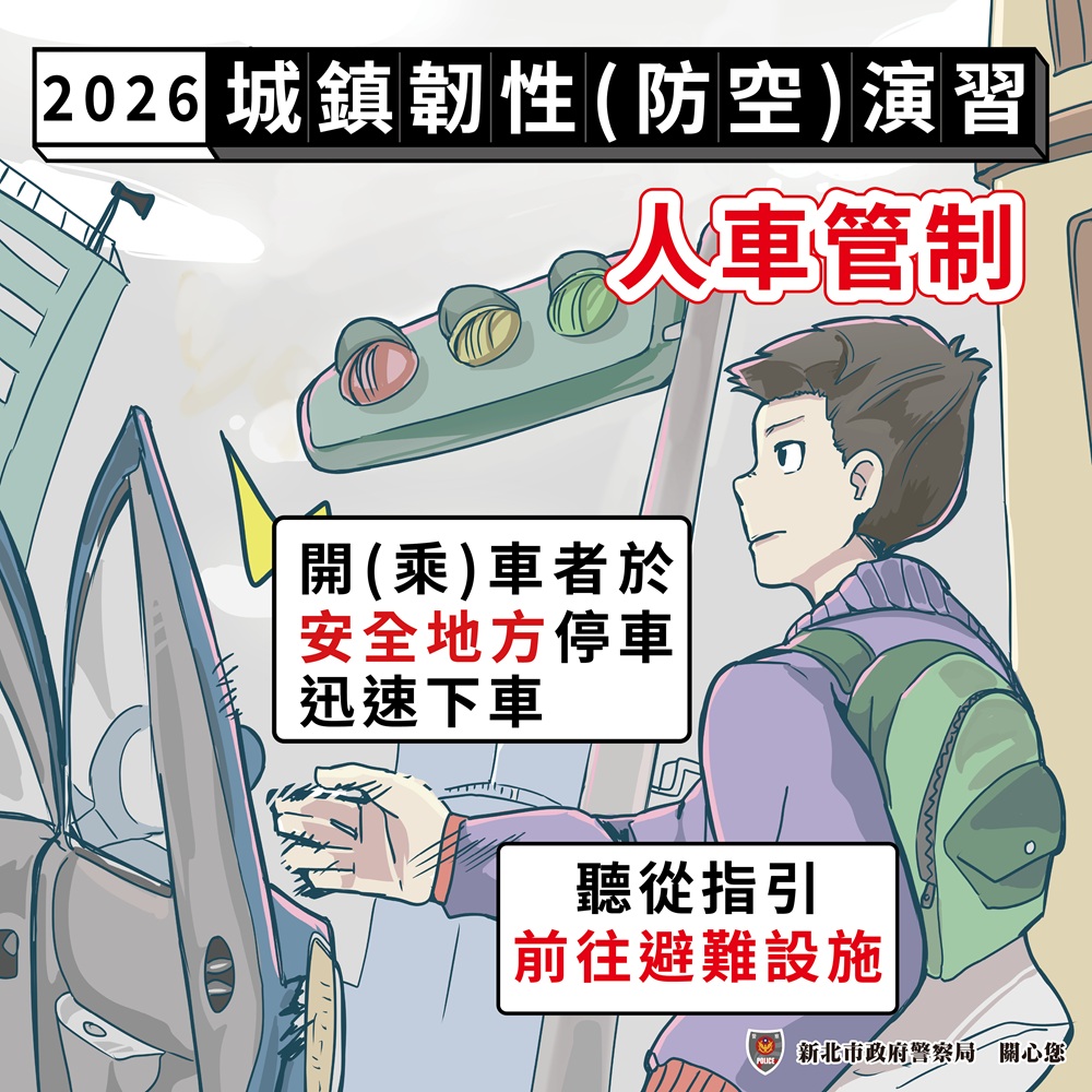城鎮韌性防空演習海報