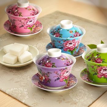 花布茶杯外觀