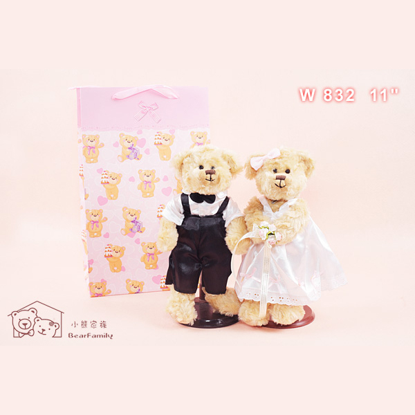 婚紗泰迪熊一對